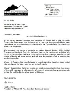 Whites Hill-Pine Mountain letter