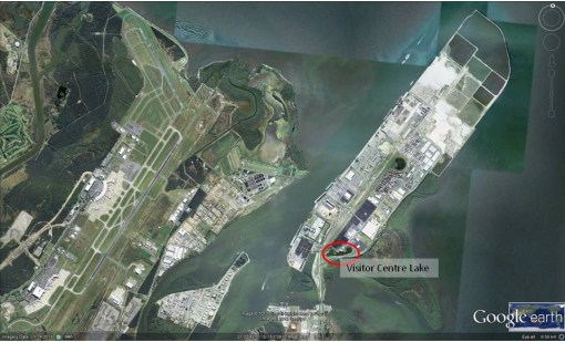 Visitor Centre Lake - Google Earth