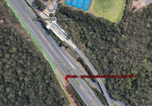 Map - Koala - young male hit by car 3 July 2017